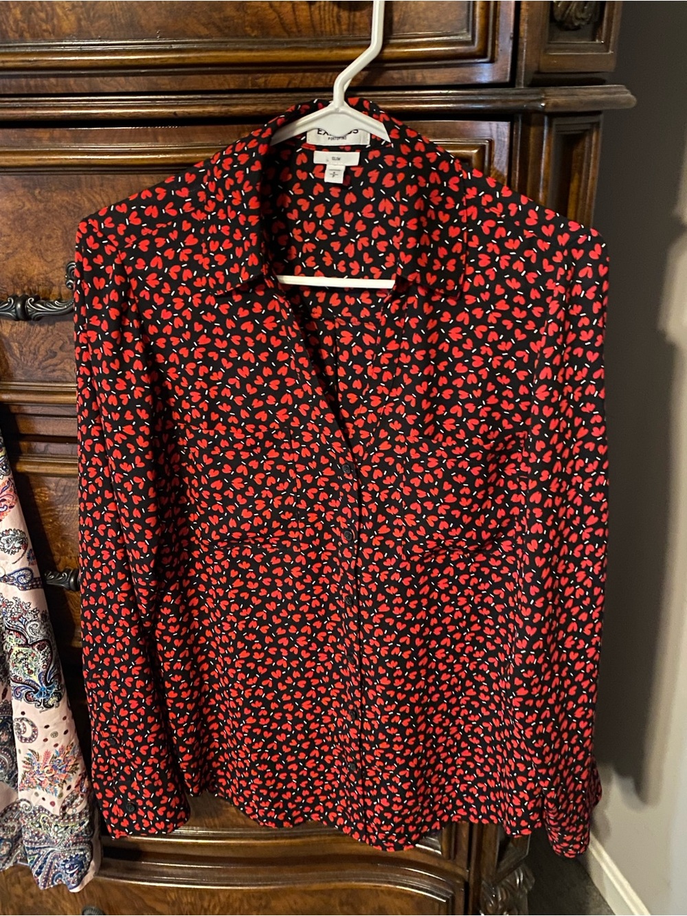 Express Floral petals heart Portofino Blouse rare